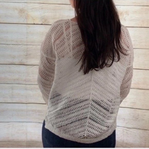 Stitch Fix Fate White Airy Open Knit Sweater - Picture 4 of 5